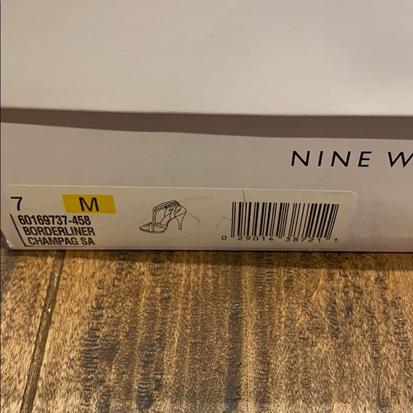 Nine West Borderline Champagne Satin Heels - Picture 7 of 7